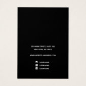 Élégant or noir floral Script de police oreille (Dos)