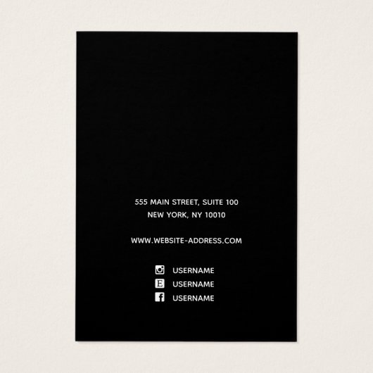 Élégant or noir floral Script de police oreille (Dos)