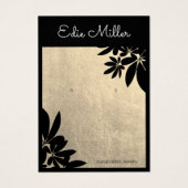 Élégant or noir floral Script de police oreille (Devant)