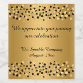 ÉLÉGANT OR NOIR LEOPARD ÉTIQUETTE DE VIN PERSONNAL (Étiquettes simples)