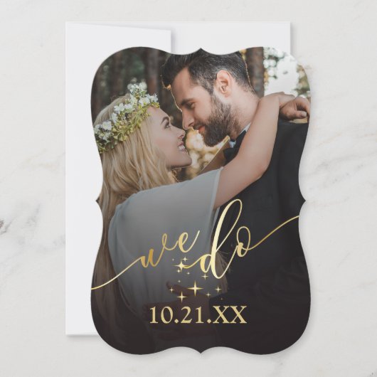 Elegant Or Nous Faisons Faire-part de mariage (Devant)