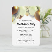 Elégant or Nouvel An Eve Party Invitation (Debout devant)