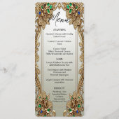 Elégant or Ornate Mariage Menu (Devant)