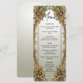 Elégant or Ornate Mariage Menu (Devant / Derrière)