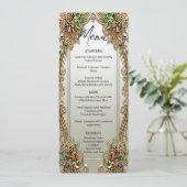 Elégant or Ornate Mariage Menu (Debout devant)