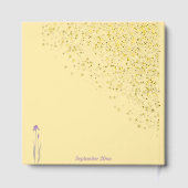 Elégant or pâle violet Aquarelle Iris Mariage (Verso)