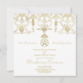 Elégant or Pentacle Handfasing Invitation (Devant)