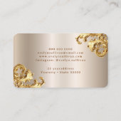 Élégant or rococo ornements carte de visite (Dos)