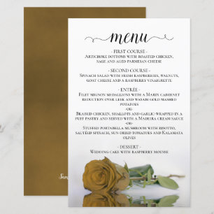 Élégant or Rose  Budget Mariage Menu