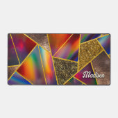 Elégant or rouge holographique géométrique (Recto)