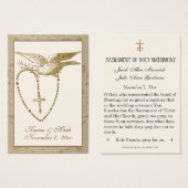 Elégant or Saint-Esprit Mariage Cartes saintes (Devant & derrière)