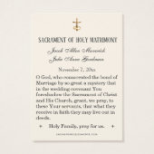 Elégant or Saint-Esprit Mariage Cartes saintes (Dos)