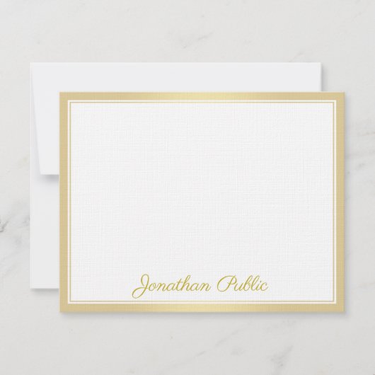 Elégant or Script à main Modèle texte luxueux (Devant)