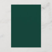 Elégant or sur vert Art Déco souhaitant bien Carte (Dos)