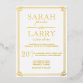 Elégant or traditionnel Mariage Foil Invitation (Recto)