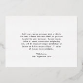 Élégant or violet Carte de remerciements funéraire (Verso)