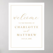 Elégant or Welcome Mariage Poster (Devant)