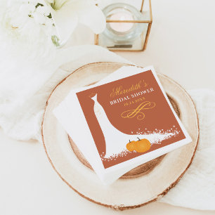 Elegant Orange Fall Wedding Gown Bridal Shower Servet