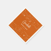Elegant Orange Script Math Graduate Servet (Hoek)