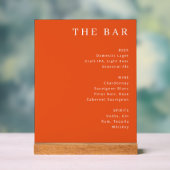 Elegant Orange Serif Bar Menu (Neutre)