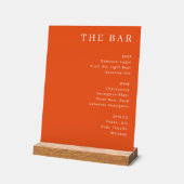 Elegant Orange Serif Bar Menu (Angle)