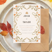 Elegant Orange Wedding Invitation – Soft Modern De