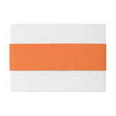 Elegant Orange White Bright Fancy Minimal Wedding Uitnodigingen Wikkel (Achterkant Voorbeeld)