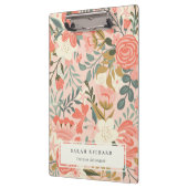 Elegant Oranje Blush Peach Green Ambrosia Floral Klembord (Links)