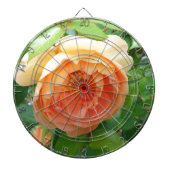 Elegant Oranje Blush Roos Dartbord (Voorkant)