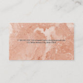 Elegant Oranje Marble Visitekaartje (Achterkant)