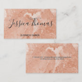 Elegant Oranje Marble Visitekaartje (Voorkant / Achterkant)