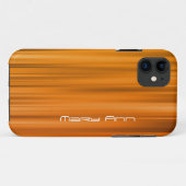 Elegant Oranje Textuur Aangepaste naam Case-Mate iPhone Case (Achterkant (horizontaal))