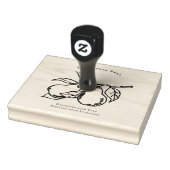 Elegant Orchard Pear Illustration Rubber Stamp Rubberstempel (Stempel)