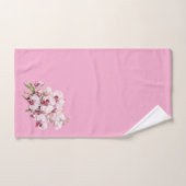 Elégant orchidée rose et noire (Serviette à main)