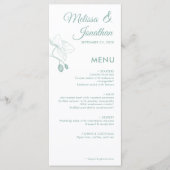 Elegant orchideeën romantische bloemetjes moderne menu (Voorkant)