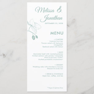 Elegant orchideeën romantische bloemetjes moderne menu