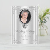 Elégant ordre blanc de service Cartes de deuil (Debout devant)