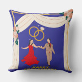 Elégant oreiller à lancer Fiançailles Sky Blue, (Recto)