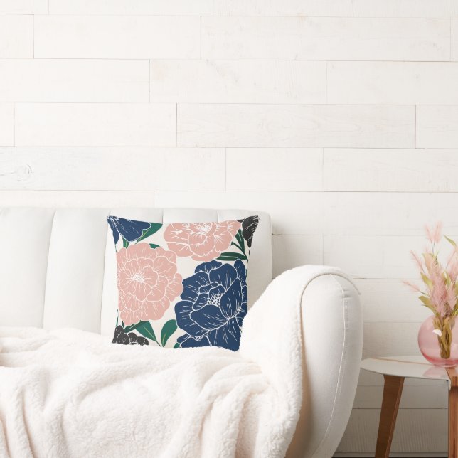 Elégant Oreiller Floral À Jeu (Canapé)