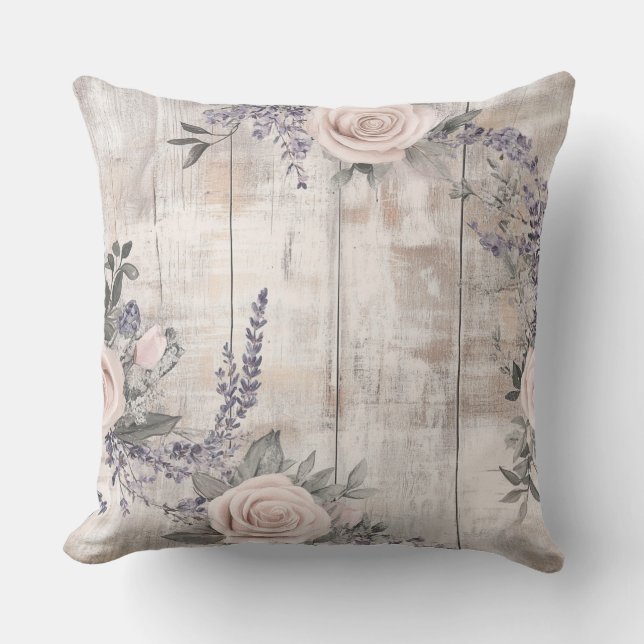 Élégant Oreiller rose et Lavande (Recto)