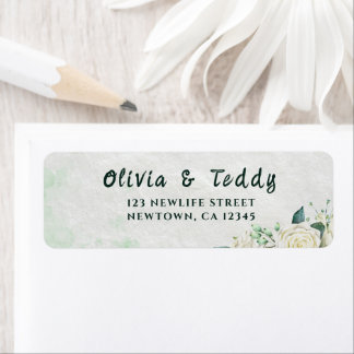 Elegant Organic Modern Wedding Invitation Etiket