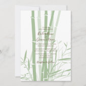 Elegant Oriental Bamboo Wedding Invitations Kaart (Voorkant)
