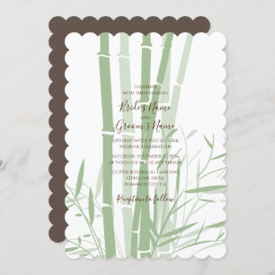 Elegant Oriental Bamboo Wedding Invitations Kaart
