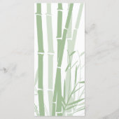 Elegant Oriental Bamboo Wedding Menu (Achterkant)