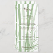 Elegant Oriental Bamboo Wedding Menu (Voorkant / Achterkant)