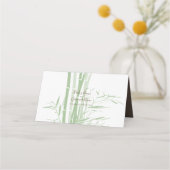 Elegant Oriental Bamboo Wedding Place Cards (Achterkant)