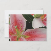 Elegant Oriental Lilies Wedding RSVP Kaarten (Achterkant)