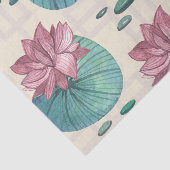 Elegant Oriental waterverf lotus schilderij Tissuepapier (Detail)