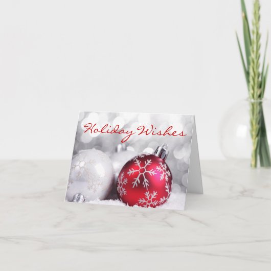 Elegant Ornament Design Kerstmis Kaarten (Voorkant)