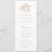 Elegant  Ornament Gold Wedding-programma Programma (Voorkant)